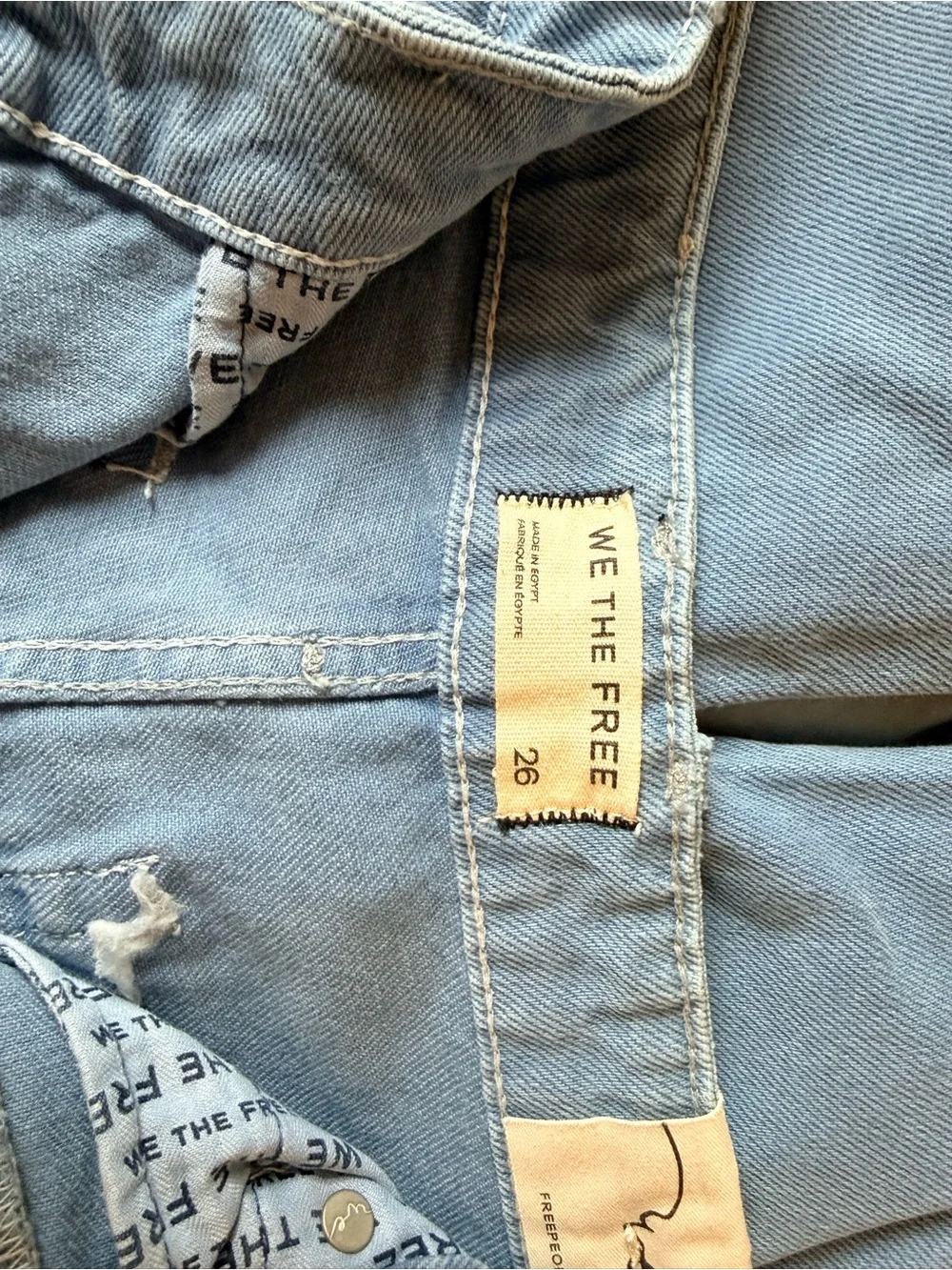 Free People Light Blue Deep Trance Boyfriend Jeans